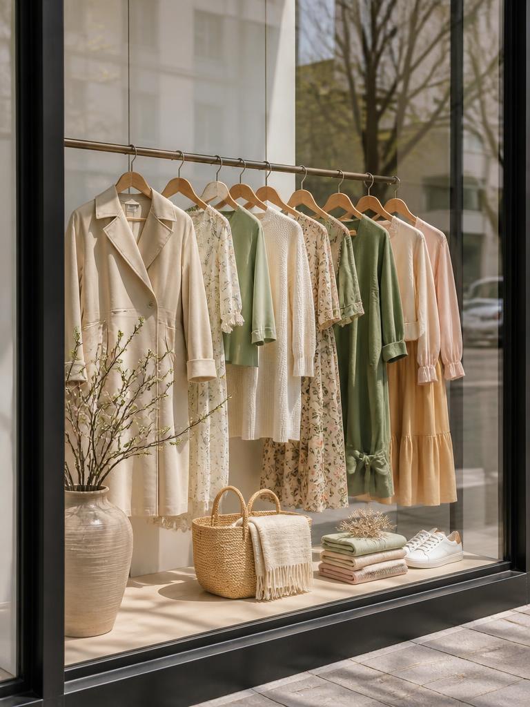 Real store window with the business screen showing the day's promo